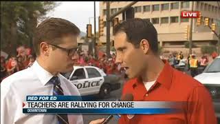 Local teachers take part in Red for Ed march