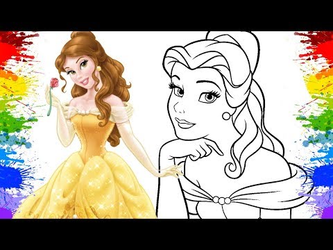 Colorindo Desenho da Princesa A Bela e a Fera em Português | Desenho Animado para Crianças