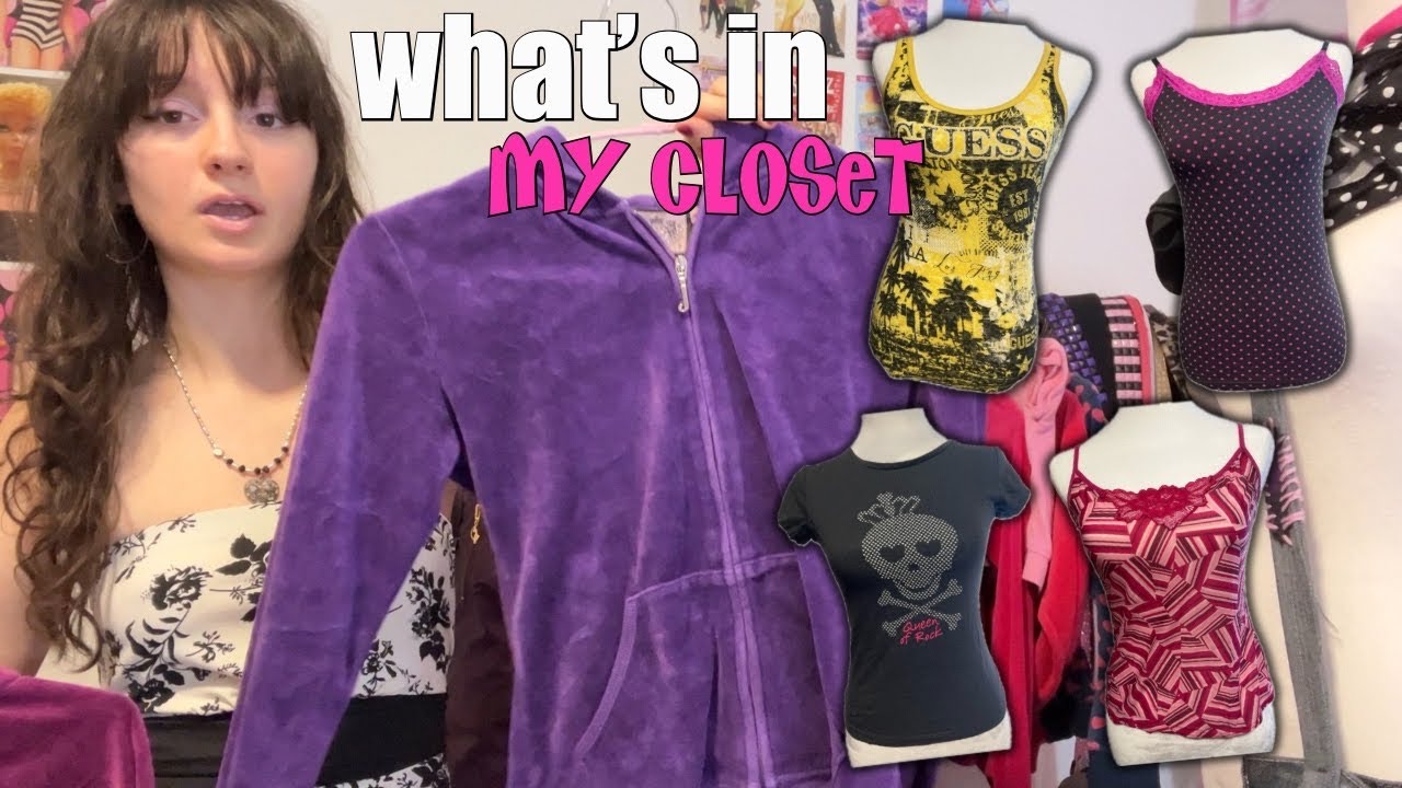 CLOSET TOUR | 2000s wardrobe ~ tops edition: tank tops, tshirts, dresses & more ~ part 1
