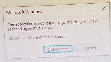 The application is not responding. The program may respond again if you wait.| Do you want to end...