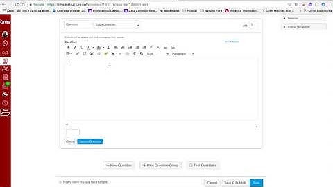 Making Essay Questions in Canvas