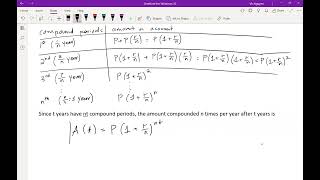 Alg 26 Compound Interest Formula and Euler's Number e