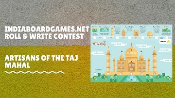 Artisans of the Taj Mahal - IBG - Roll & Write Board Game Contest - Playthrough