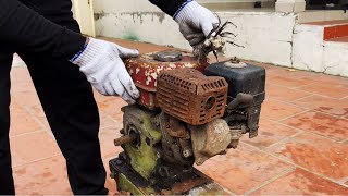 restoration old construction concrete polishing machine | restore HONDA concrete polishing machine by The Restoration 2R 24,211 views 2 years ago 27 minutes