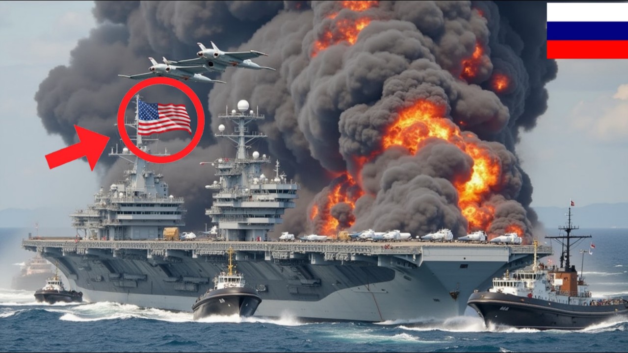 13 минут назад российский пилот Су-57 уничтожил американский авианосец со 100 истребителями.