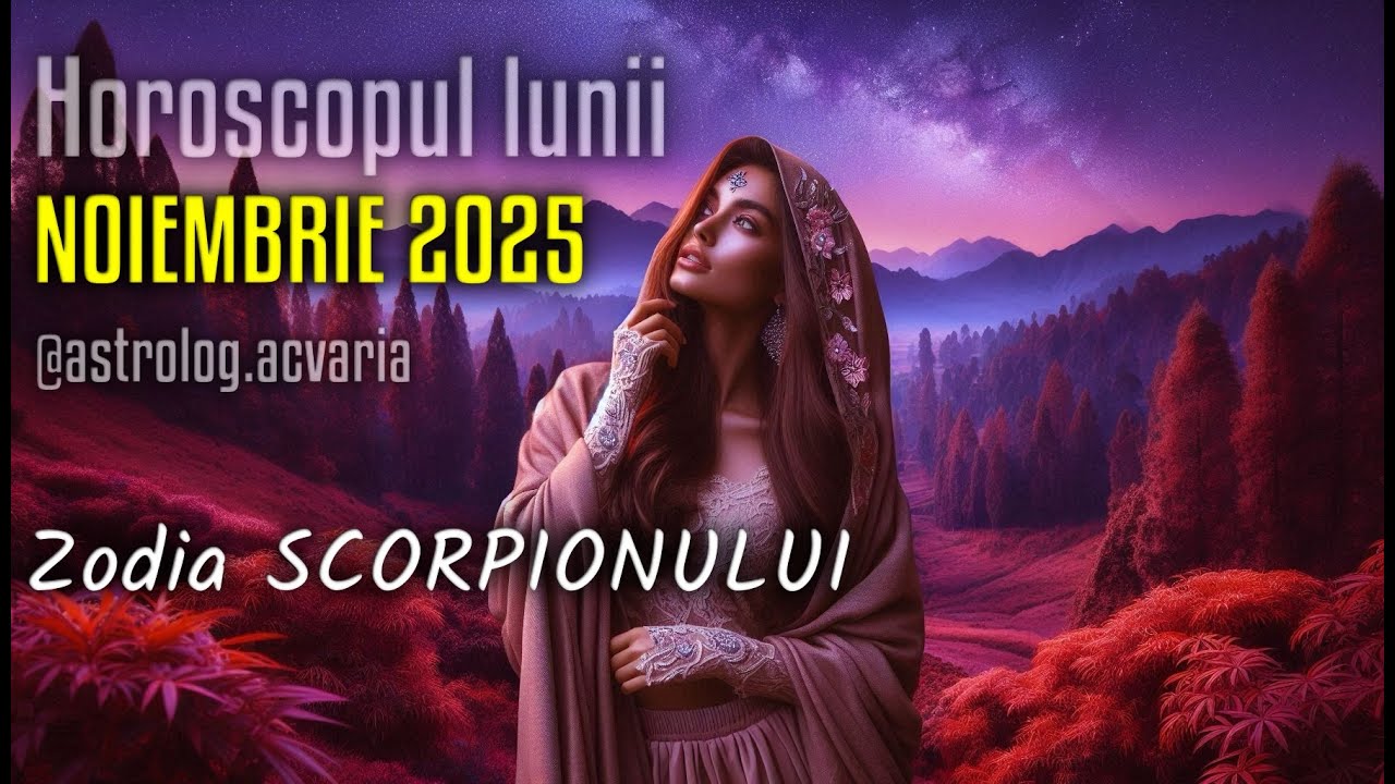 ♏ZODIA SCORPIONULUI 🍂Horoscopul lunii NOIEMBRIE 2025 ⭐ @astrolog.ACVARIA