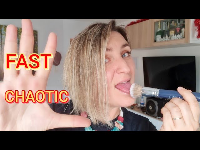 ASMR: FAST AGGRESIVE Mouth Sounds + Spit Painting Triggers ⚡ No Talking #asmr #relax #tingles