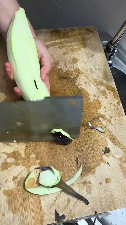 Peel and slice the eggplant #shorts