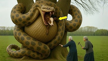 Heroic Rescue: Brave Heroes Save Mother Cow from Giant Python Attack 🐍