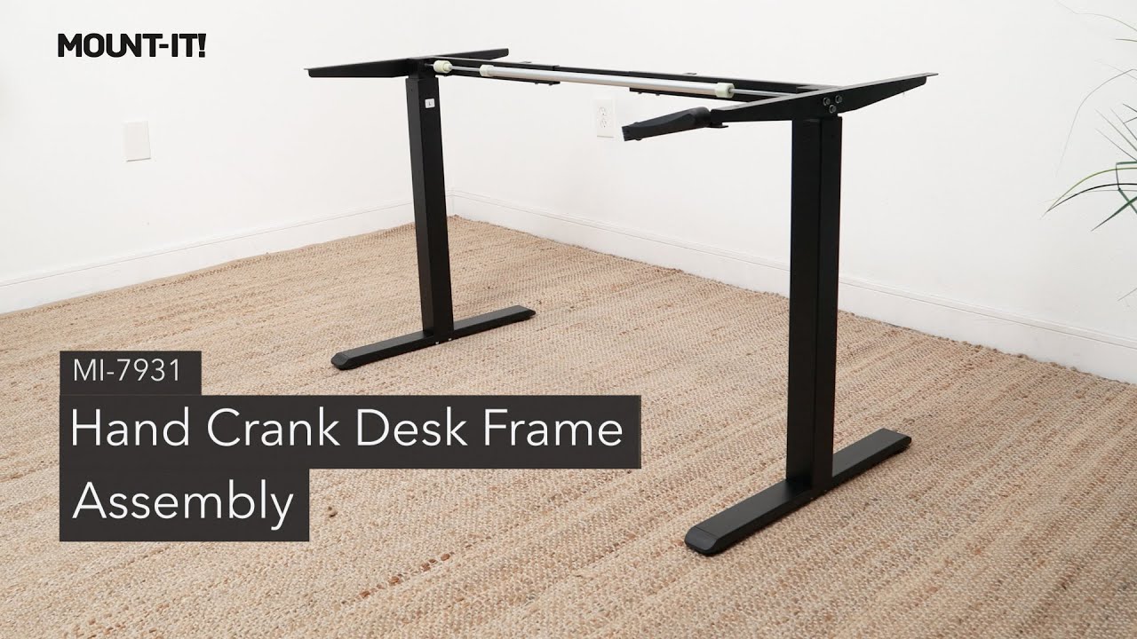 Hand Crank Sit-Stand Desk with Frame | MI-7931 (Installation)