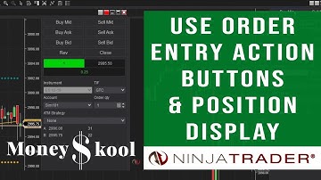 How to Use Order Entry Action Buttons & Position Display with NinjaTrader