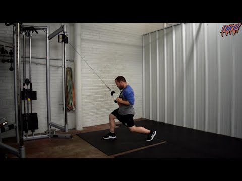 Split Stance High Cable Row - THIRSTgym.com