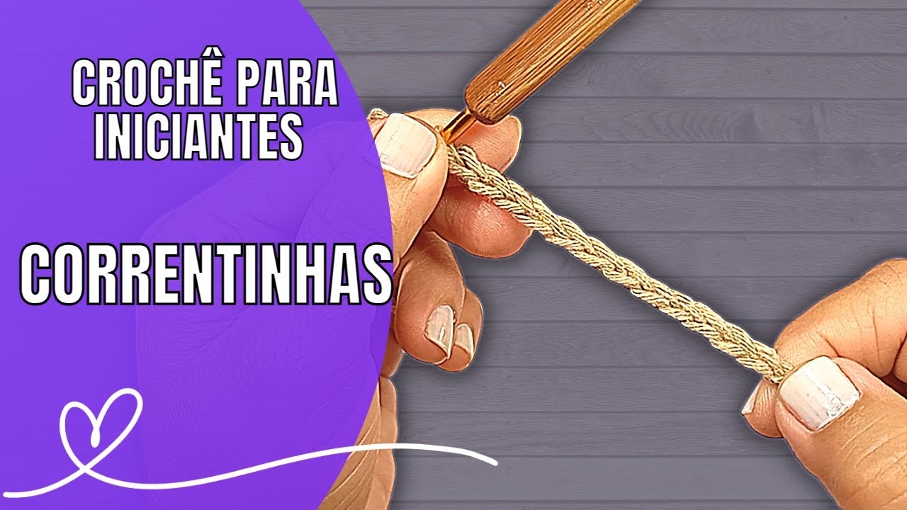 🔴 Como fazer CORRENTINHA no CROCHÊ | Aprenda agora CROCHÊ do ZERO | Para iniciantes no CROCHE