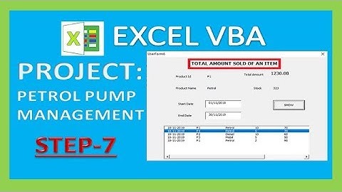 SALES REPORT IN EXCEL VBA
