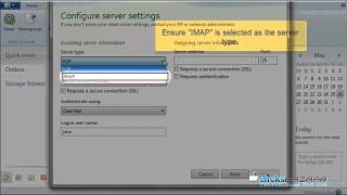 Configuring an IMAP email account with SSL in Windows Live Mail