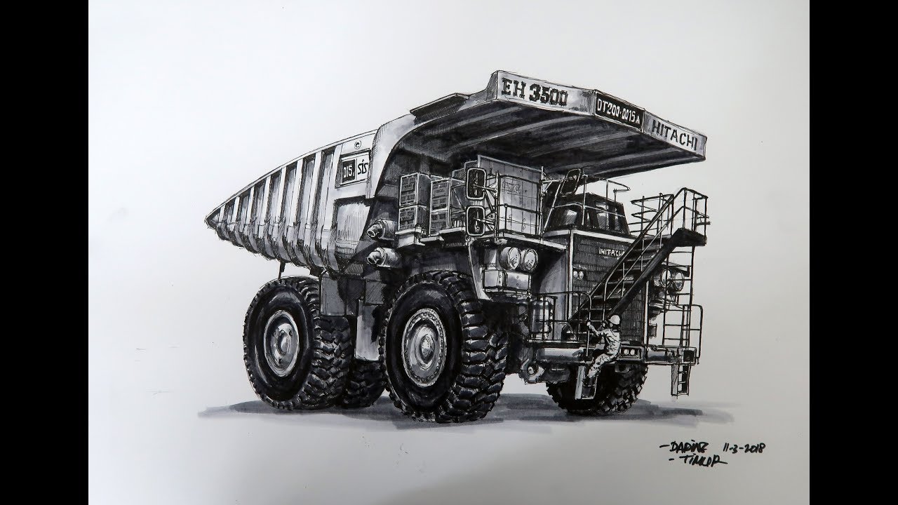 Kumpulan Mewarnai Gambar Sketsa Truk  Desain Interior 