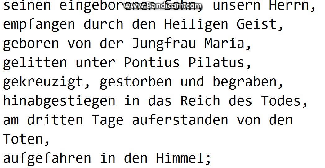 Text 0119 Das Apostolische Glaubensbekenntnis Youtube