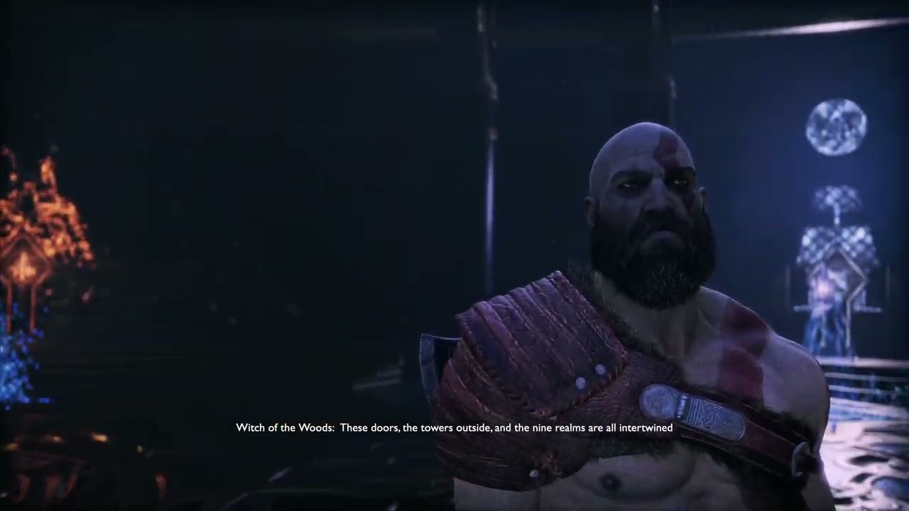 Witch of the Woods explaining Bifrost and Yggdrasil - God of War (2018)