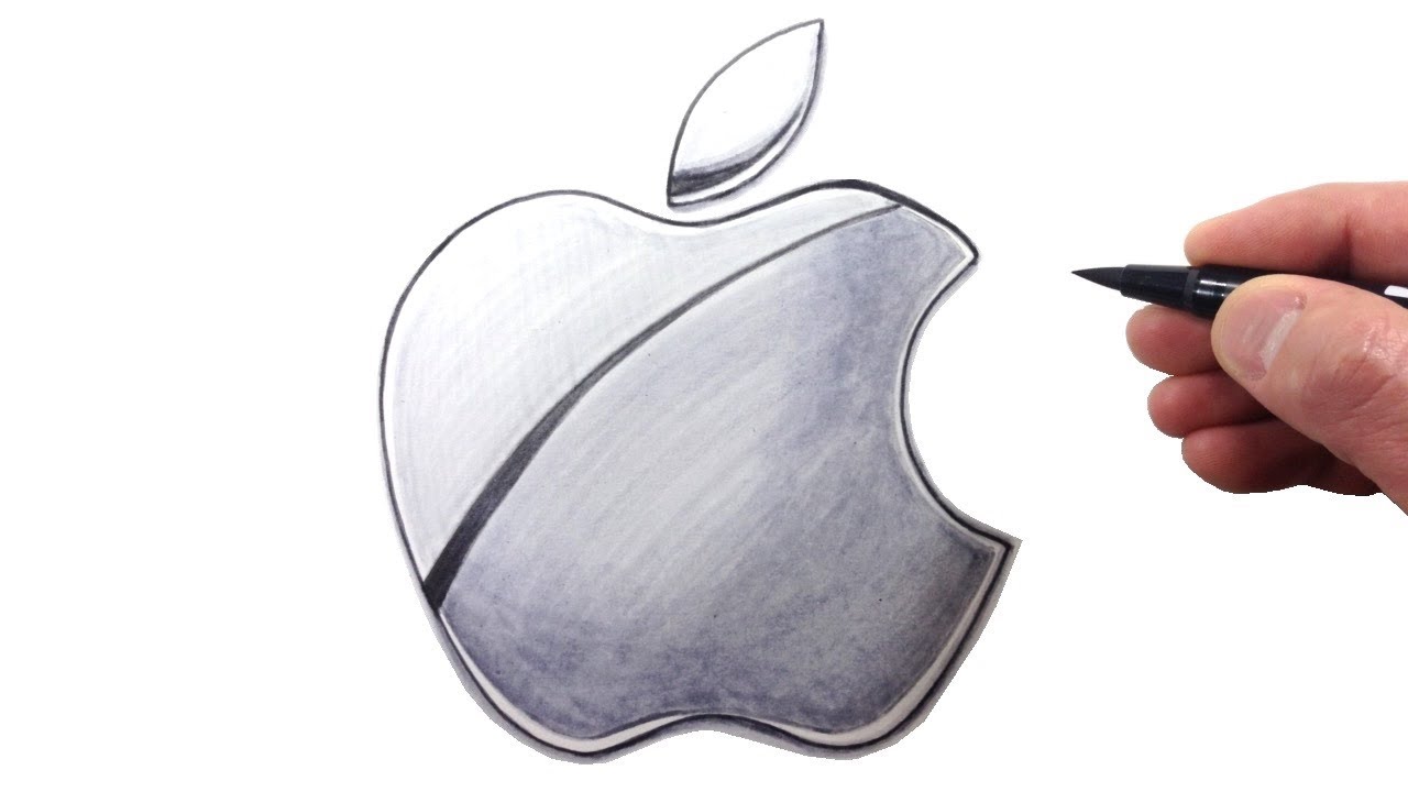Apple Company Logo  Step by step drawing Drawing tutorial Drawing lessons