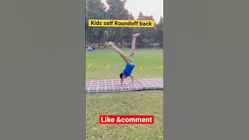 Kids self Roundoff backflip #backflip #kids #instagram #viral #video