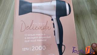 SECADOR DE CABELO PROFISSIONAL ESSENZA - AC 2000W-127V COM TOURMALINE IONIC  + BAG - EB042 - Gonsat