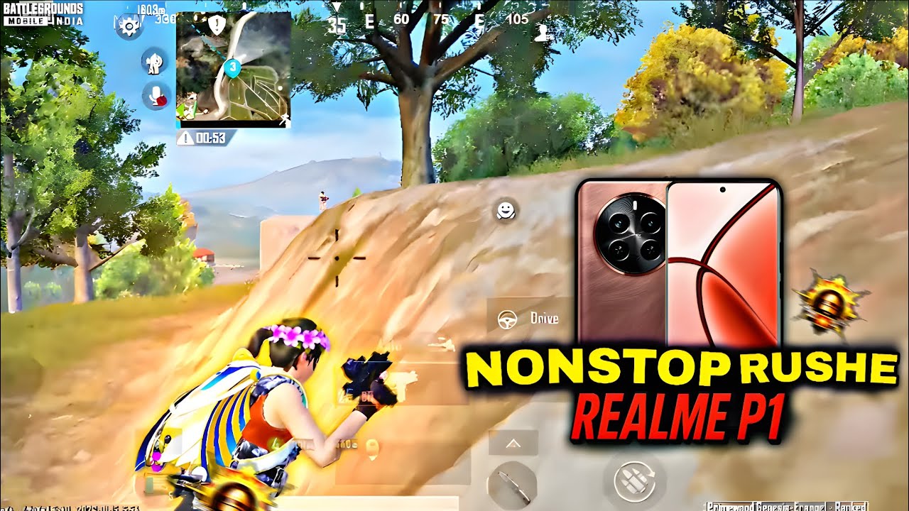 MAD RUSH GAMEPLAY 🔥 BGMI & PUBG 🎮 REALME P1 📱 4.2 update Primewood Genesis Theme Mode 