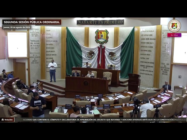 🌐 SEGUNDA SESIÓN PÚBLICA ORDINARIA - Jueves, 20 de agosto de 2026