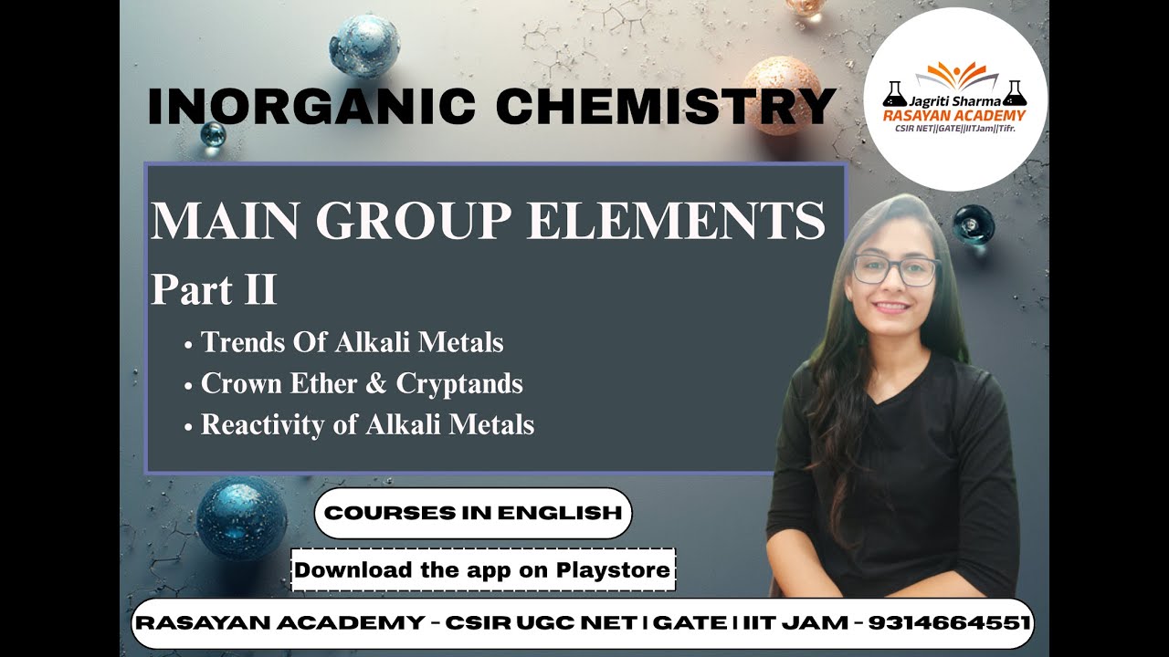 MAIN GROUP ELEMENTS - Group I {Alkali Metals} | CSIR UGC NET | GATE EXAMS