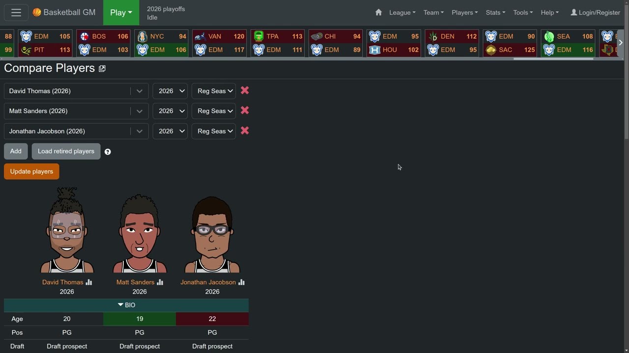 ZenGM / Basketball GM new power user feature - bulk actions from any table of players