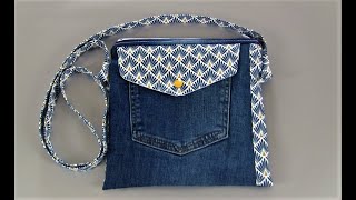 Sacoche Bandoulière Été Poches Jeans Recyclé Avec Rabats Diy Deb Conseils Astuces Crossbody Bag