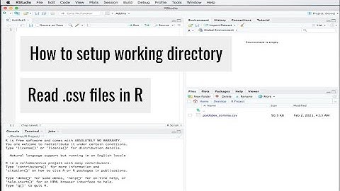 Setting up work directory, reading csv files in R