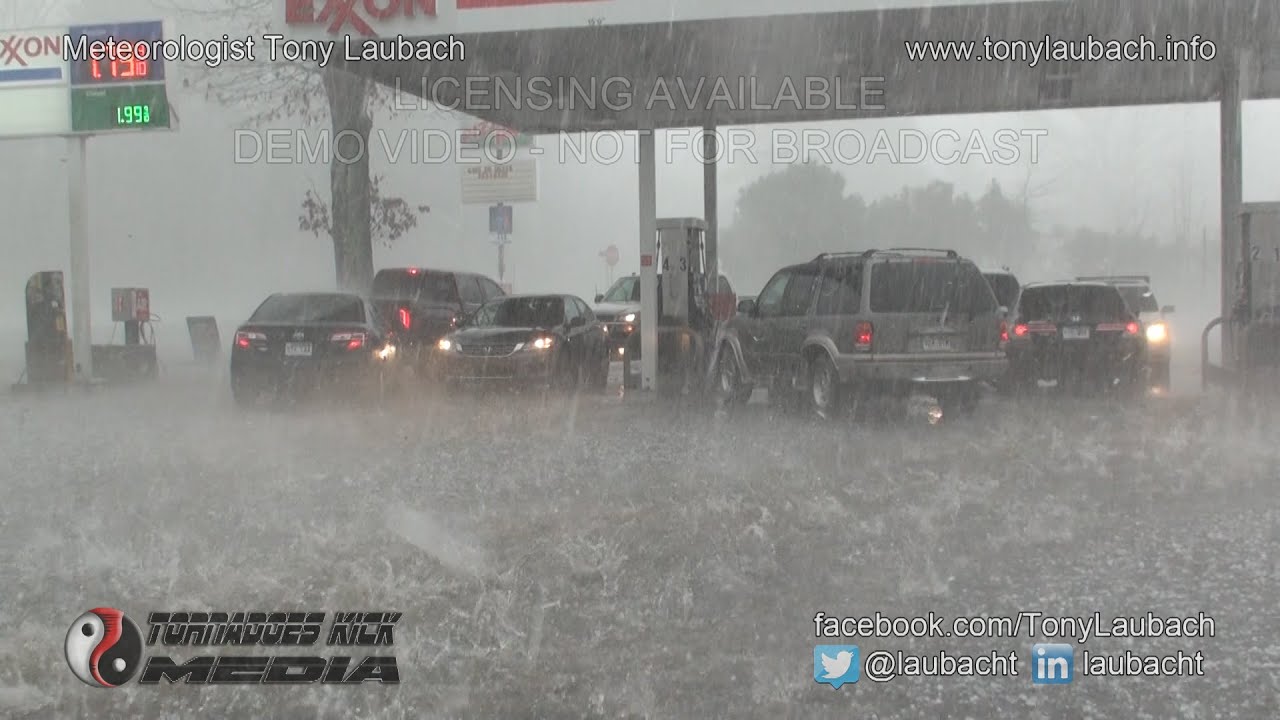 Hail Storm & Fog Nearly Causes Crash - 3/13/2016 Shaw, AR - YouTube