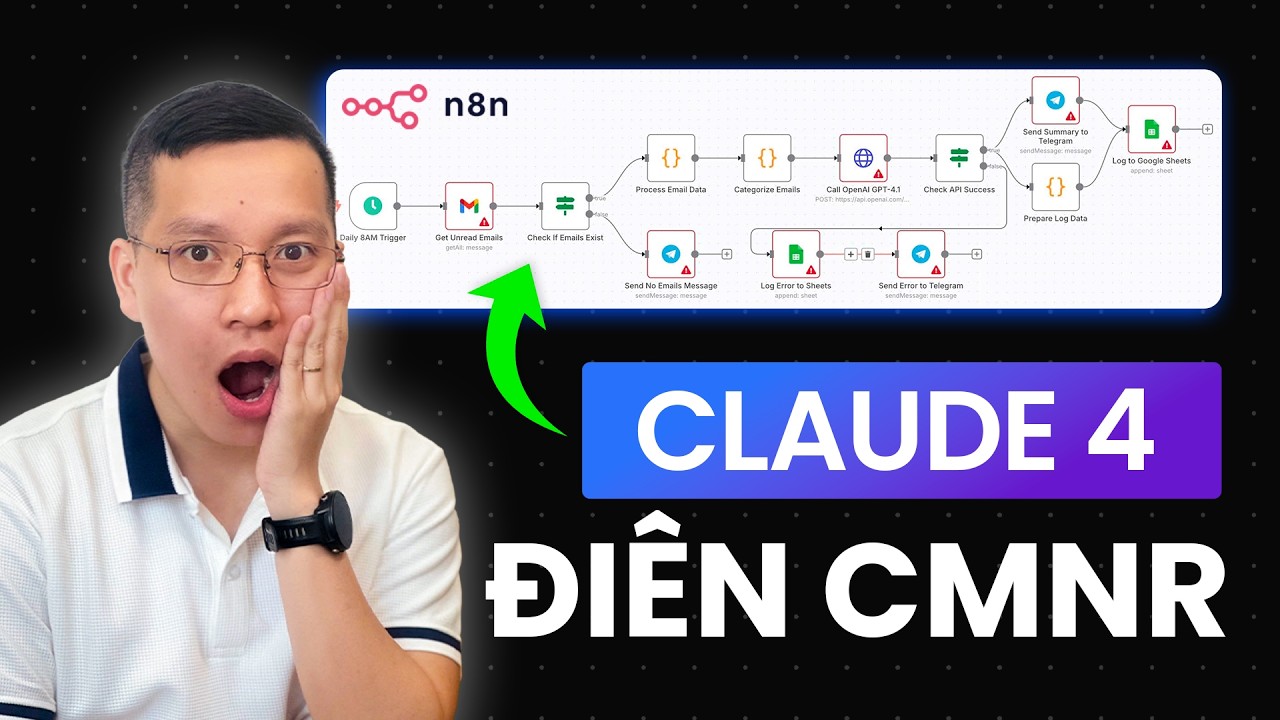 Bí Mật Xây Workflow AI AGENT Tự Động Trong 5 Phút Với Claude 4