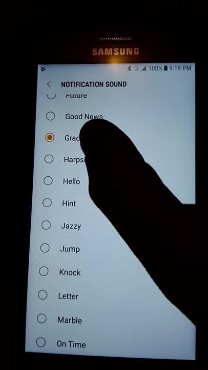 Grace Note Notification Sound on my Samsung Galaxy J3 Prime