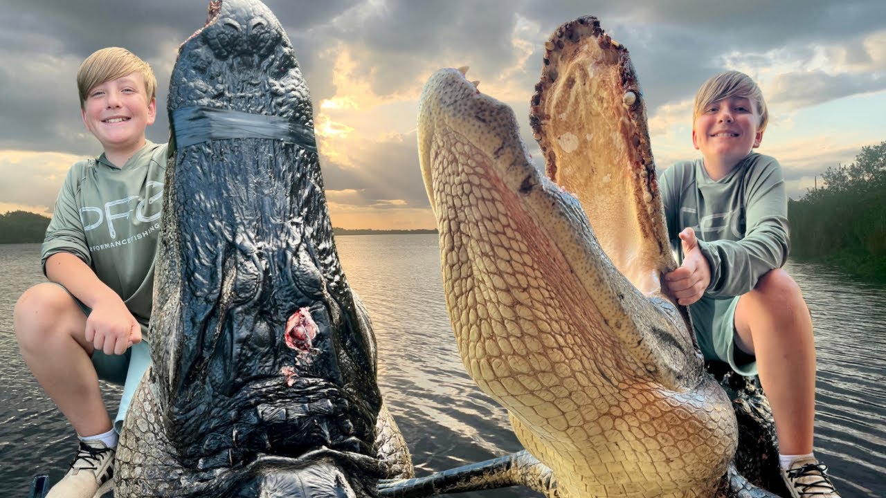 2 Mega Giant Florida Alligators In One Day Mathews Bow Give A Way