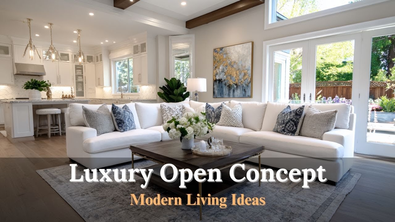 Luxury Open Concept Homes   Stunning Interior Design Ideas for Modern Elegant Living Spaces