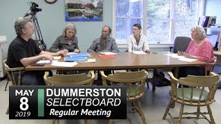 Dummerston Selectboard Mtg 5/8/19