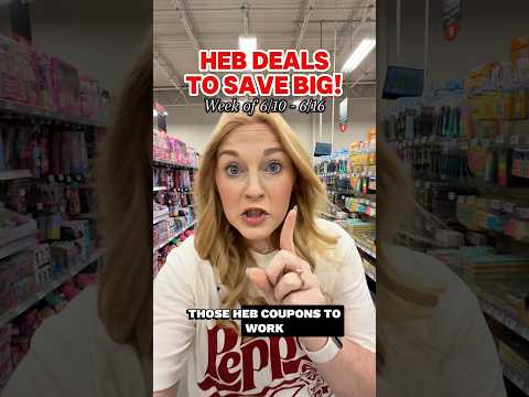 It’s time to put those coupons to work and save big this week at HEB! #heb #couponing #deals #save