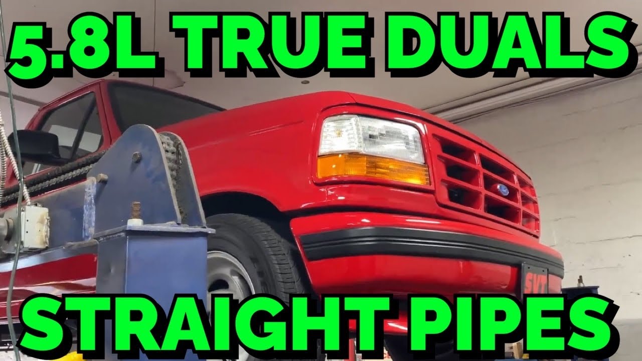 1993 Ford F150 Lightining 5.8L WINDSOR TRUE DUALS w/ STRAIGHT PIPES!