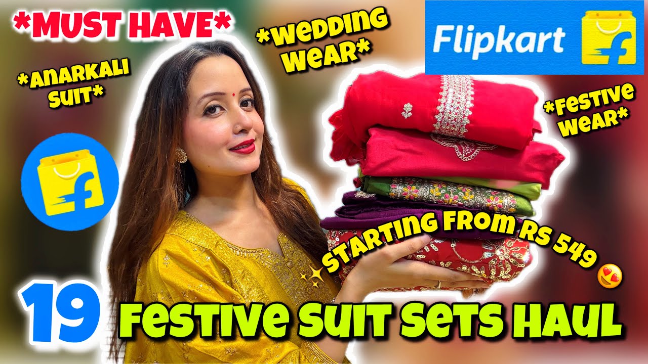 Лучшие комплекты праздничных костюмов Flipkart «ОГРОМНЫЕ» 😍 От 549 рупий ✨ Неха Сингх