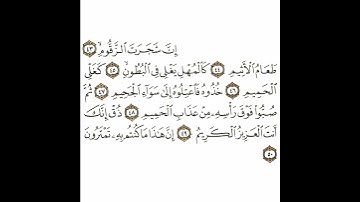 سورة الدخان 7 القسم السابع تكرار كيفي من .. إن شجرة الزقوم .. إلى .. كنتم به تمترون