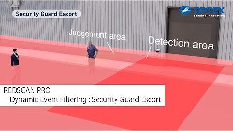 OPTEX – REDSCAN PRO – Dynamic Event Filtering : Security Guard Escort