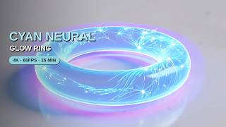 Cyan Neural Glow Ring Screensaver | 4K 60FPS Silent No Sound Wallpaper 15 Min screenshot 4