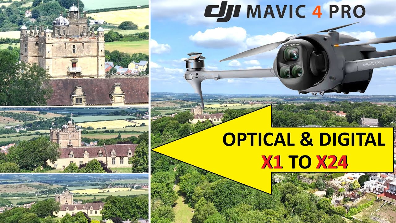 DJI MAVIC 4 PRO - OPTICAL AND DIGITAL ZOOM REVIEW - X1 through to X24 ...
