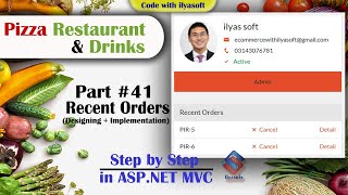 ASP.NET MVC Restaurant Management System Part 41: Recent Orders Feature | Admin Dashboard