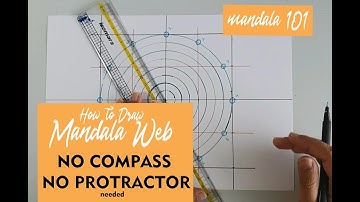 Basics of mandala| how to draw web for Mandala | no compass no protractor | Easy mandala grid