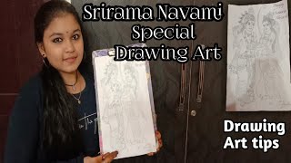 SriRama Navami Special drawing Art/Drawing Art Tips/easy Drawing/Happy Sri Rama Navami to all screenshot 4