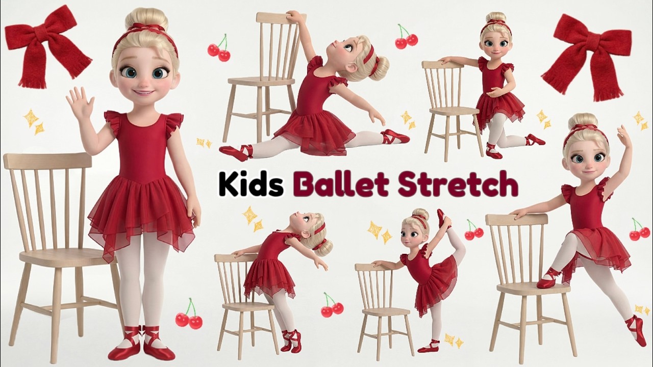 Kids Ballet Stretch ❄️ Frozen Yoga for Kids ❄️ Full Body Flexibility & Strength for Children