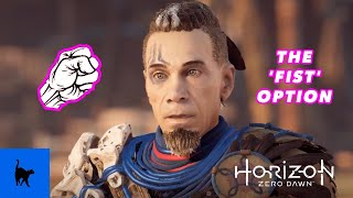 Taking the 'fist' option with Resh - Horizon Zero Dawn screenshot 3