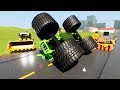 Road Construction Against Lego Monster Trucks | Brick Rigs